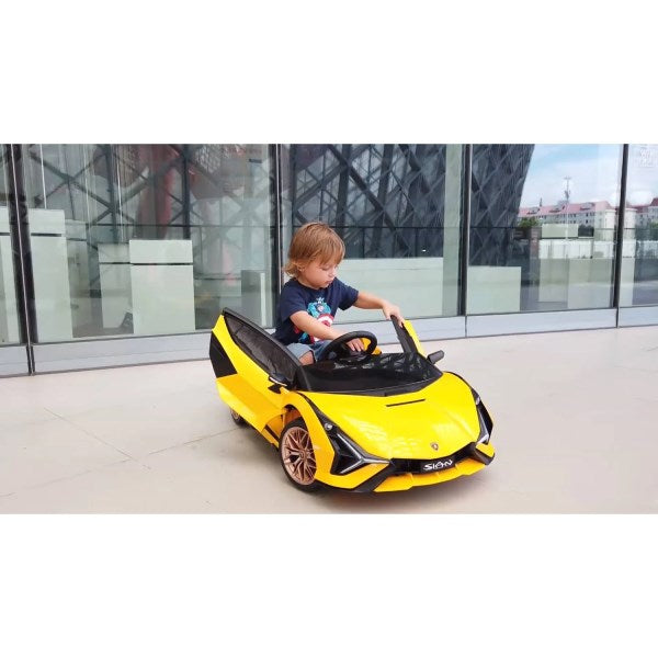 Best Ride on Cars Lamborghini Sian 12V Yellow - Yellow