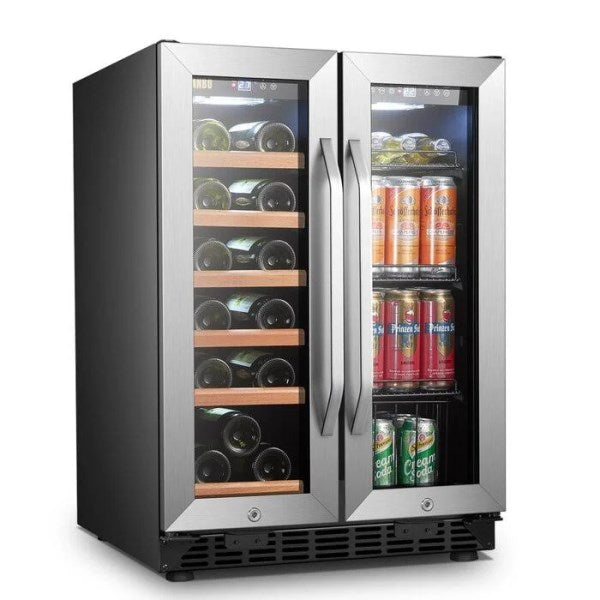 Lanbo Wine Cooler 24 Wide 18 Bottle 55 Can Dual-Zone | LB36BD