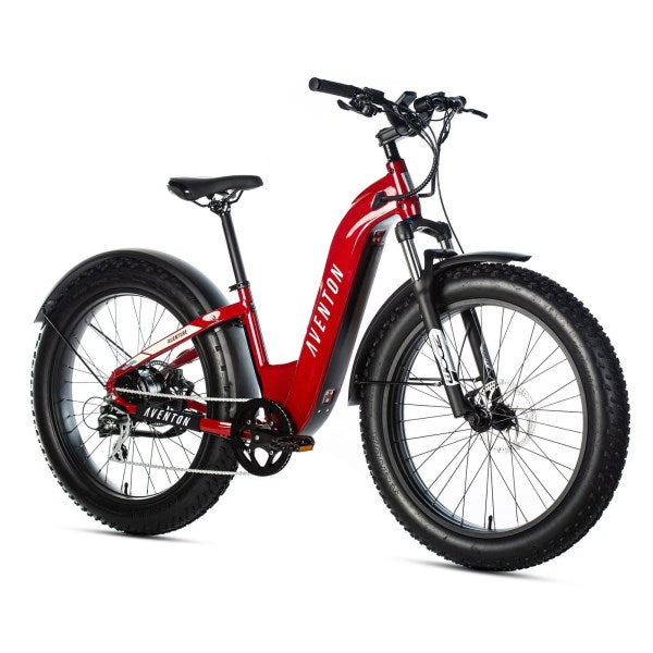 Aventon Aventure Step-Through Ebike - Electric Red - Medium/Large