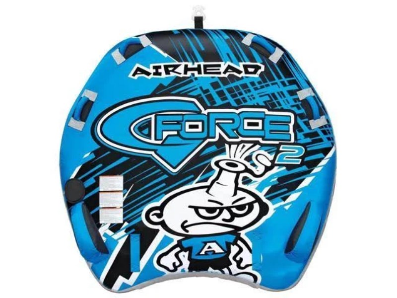 Airhead G-Force 2 Person Inflatable Double Rider Inflatable Towable Tube, Blue | AHGF-2
