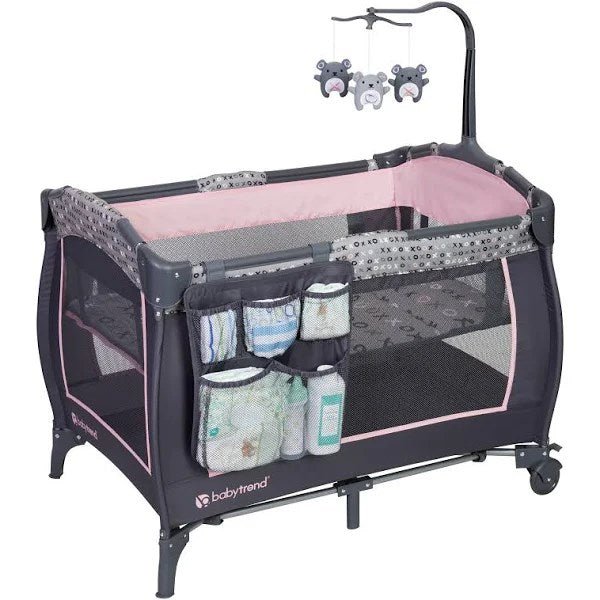Baby Trend Trend-E Nursery Center Playard - Starlight Pink