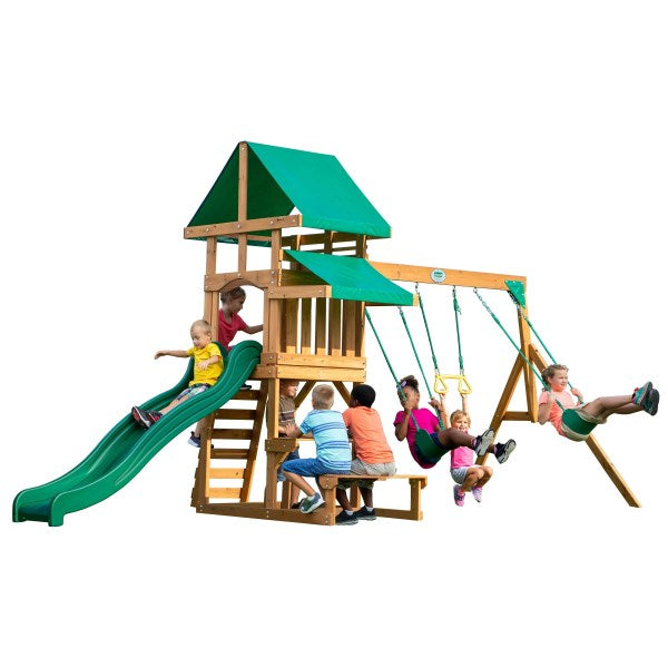 Backyard Discovery Belmont Swing Set, Brown