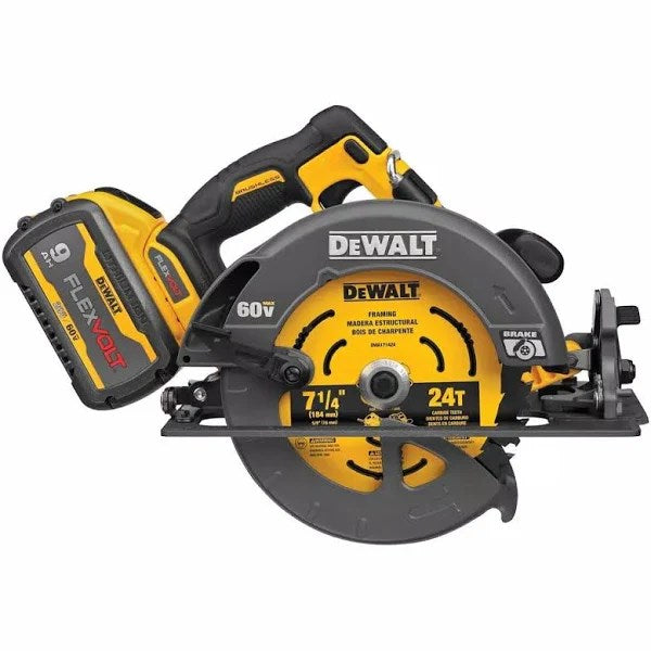 DeWalt DCS578B 60V Max FLEXVOLT 7-1/4 Brushless Cordless Circular Saw with Brake - Tool Only
