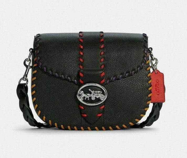 Coach Women s Georgie Saddle Bag (Black Graphite)