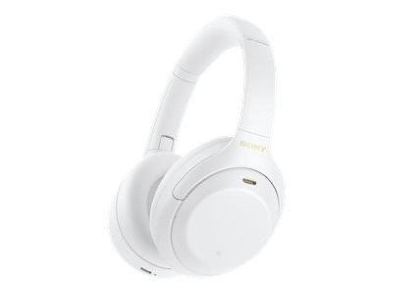 Sony WH-1000XM4 - Headphones with mic - full size - Bluetooth - wireless, wired - NFC - active noise canceling - 3.5 mm jack - silent white