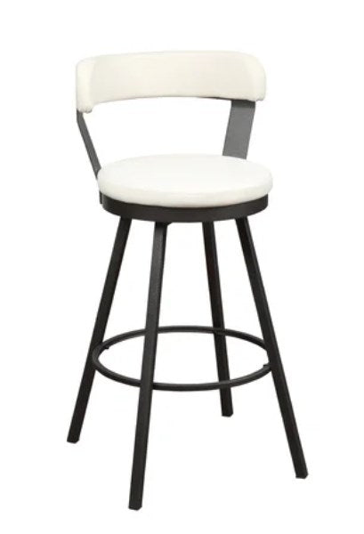 Williston Forge Laub 24 Swivel Counter Stool - Set of 2, White