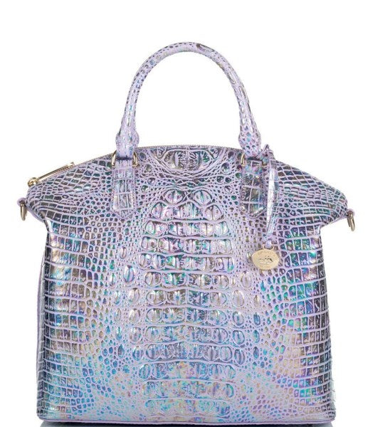 Brahmin Melbourne - Large Duxbury Satchel in Violet Wonderland