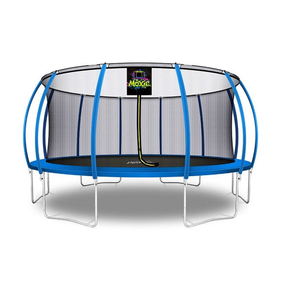 Moxie 16 ft Pumpkin-Shaped Outdoor Trampoline Set Blue