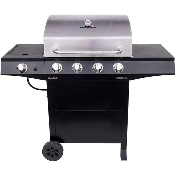 Char-Broil Performance Black 4-Burner Liquid Propane Gas Grill with 1 Side Burner 463365021