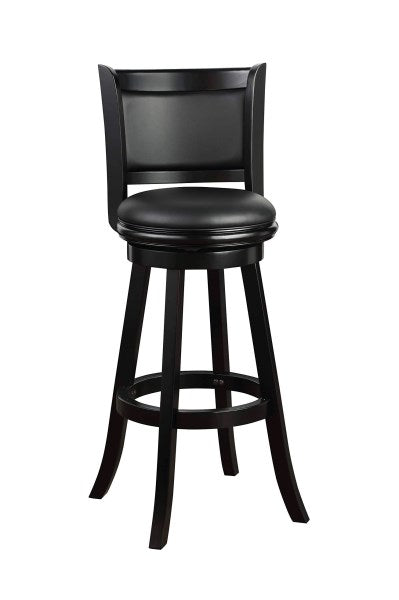 Boraam Augusta 34 Extra Tall Swivel Bar Stool, Black