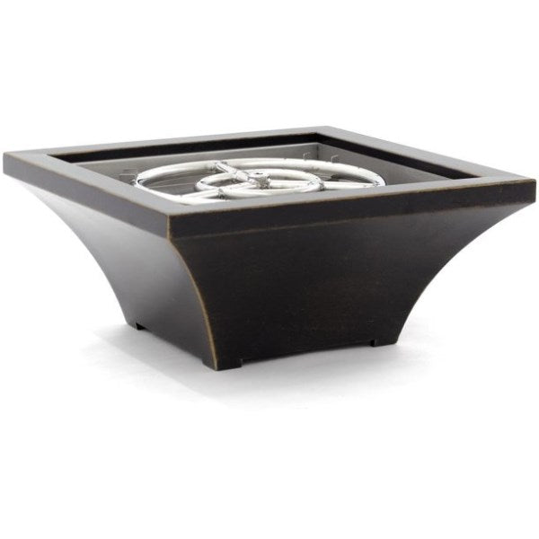 Lakeview Outdoor Designs Lavelle 18-inch Square High-Rise Natural Gas Column Fire Bowl - Oil Rubbed Bronze