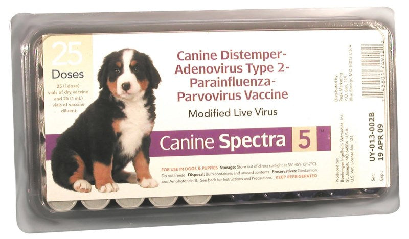 Spectra 5 Dog Vaccine with Out Syringe 25 Ct.