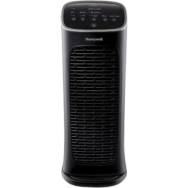 Honeywell - Compact AirGenius 4 Tower Air Purifier - Black