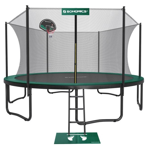 SONGMICS 15ft Trampoline with Basketball Hoop