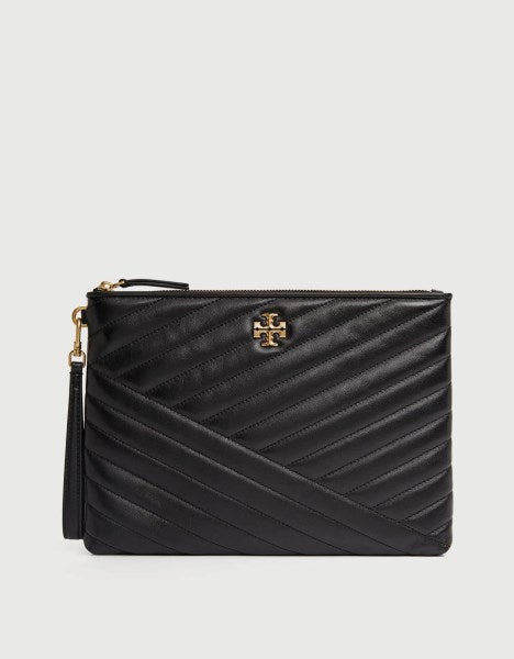 Tory Burch Bags | Kira Chevron Chain Wallet Cowhide Leather CR, Black, (One Size), New | Tradesy