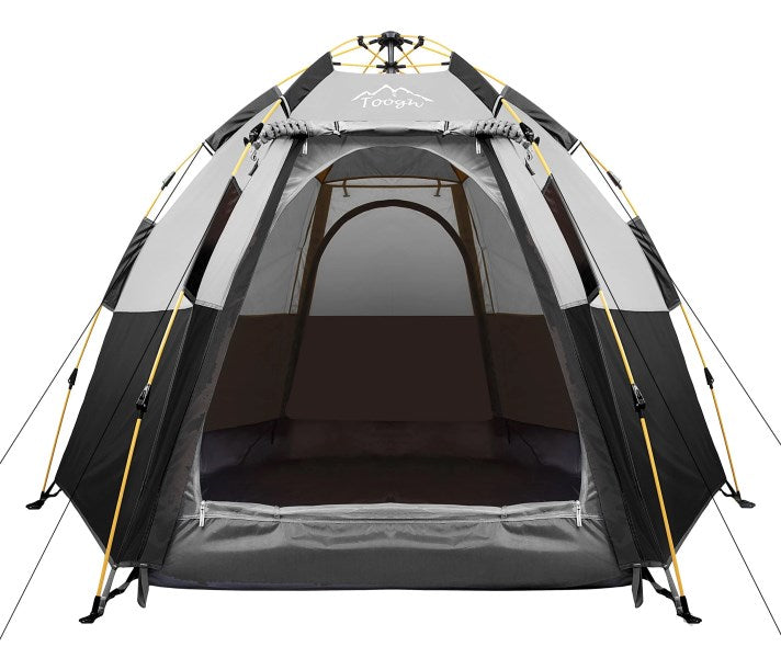 Toogh 3-4 Person Camping Tent 60 Seconds Set Up Tent Waterproof Pop Up Hexagon Outdoor Sports Tent Camping Sun Shelters, Instant Cabin Tent, Advanced