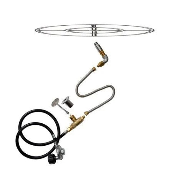 Stanbroil LP Propane Gas Fire Pit Stainless Steel Burner Ring Installation Kit, 12-Inch