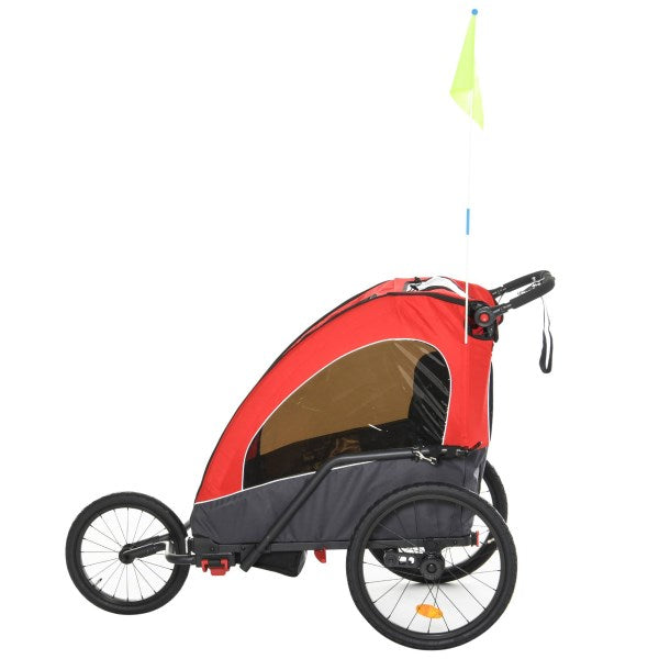 3-in-1 Folding Child Bike Trailer Jogging & Baby Stroller with Shock