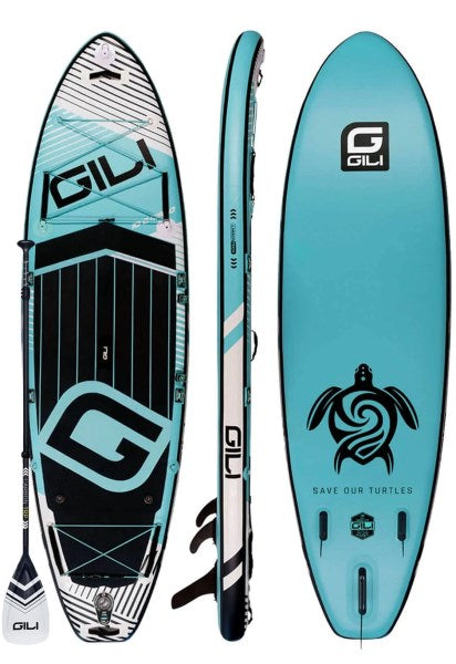 GILI Meno Inflatable Stand Up Paddle Board: Stable, Rigid SUP with an Extra Wide Stance: 10 6 Long x 35 Wide x 6 Thick