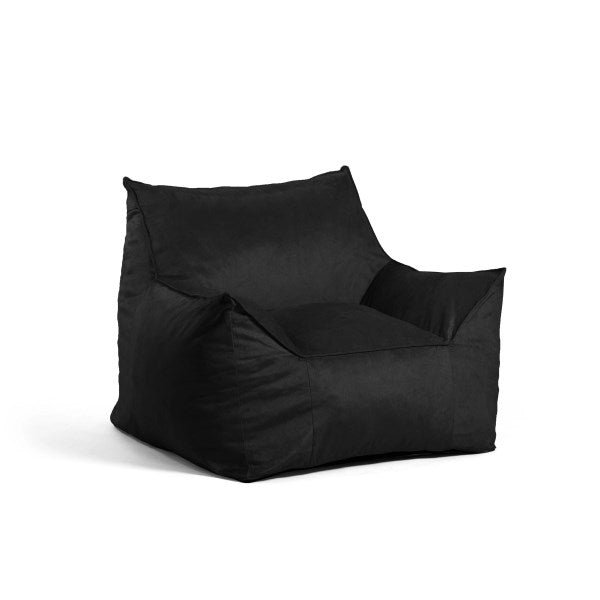 Big Joe Imperial Lounger Beanbag Chair Black Plush