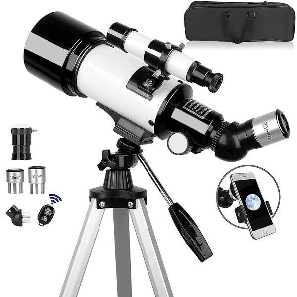 Honslis Telescope70mm Aperture 500mm Telescope for Adults & Kids Astronomical Refractor Telescopes AZ Mount Fully Multi-Coated Optics with Carryin