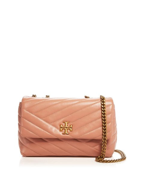 Tory Burch Kira Chevron Small Flap Shoulder Bag Meadow Sweet / Rolled Gold