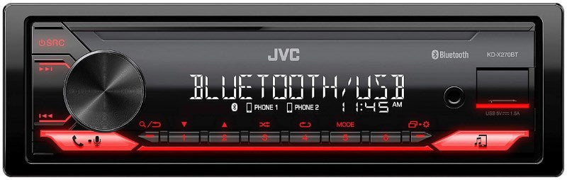 JVC Kd-x270bt Single DIN In-Dash Digital Media Receiver with Bluetooth