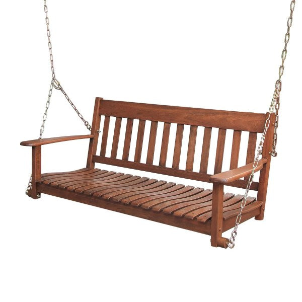 Cambridge Casual Mahogany Porch Swing - Natural Brown