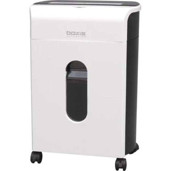 Boxis AutoShred 60-Sheet Auto Feed Microcut Paper Shredder - White - Includes A 12 Pack of ShredCare Lubricant Sheets
