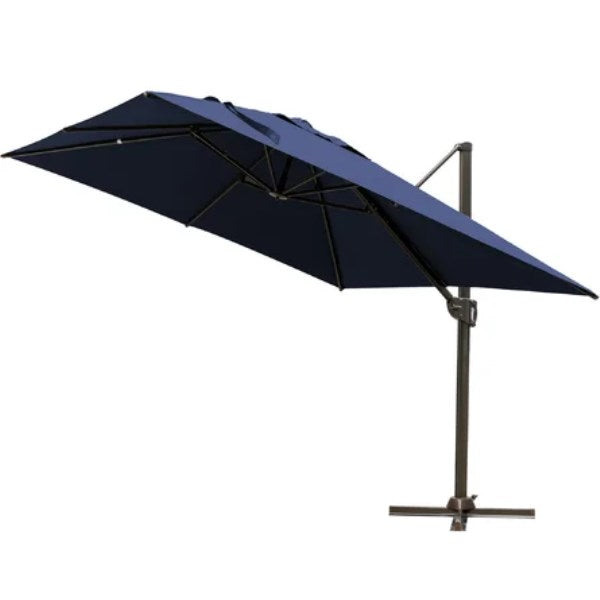 Cowie 10 Square Cantilever Umbrella Freeport Park Fabric Color: Navy