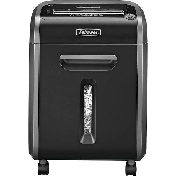 Fellowes Powershred Medium-Duty Cross-Cut Shredder, Black/Silver