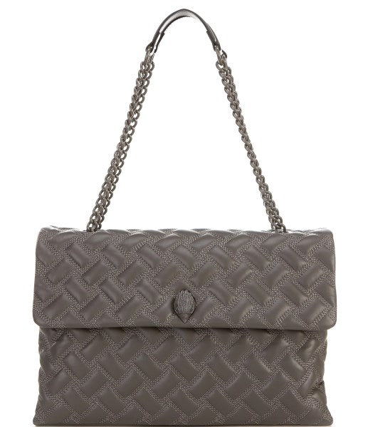 Kurt Geiger London Kensington Quilted Leather Rainbow Scarf Shoulder Bag - Tan Combo