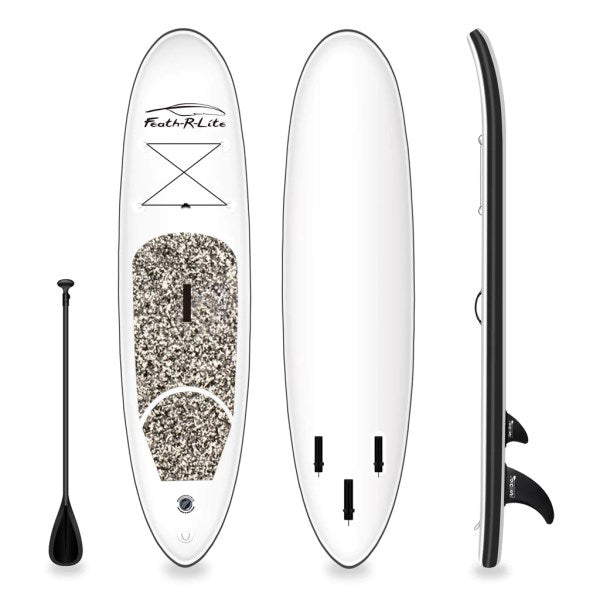 Funwater Inflatable Paddle Board Includes Full Accessory & Backpack, Black