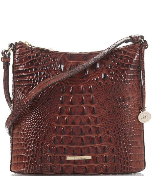 Brahmin Katie Leather Crossbody - Pecan/Gold