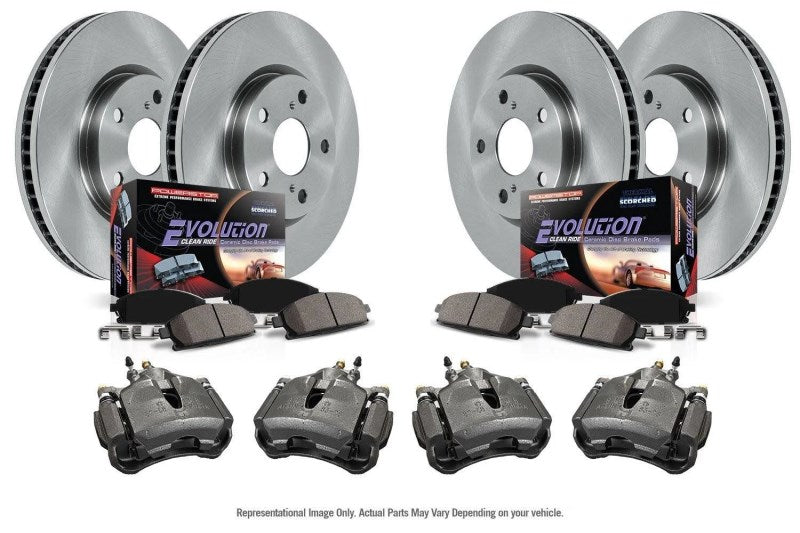 Power Stop KCOE2798 Autospecialty Brake Kit Calipers -Front & Rear