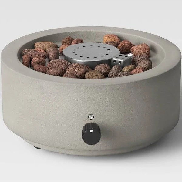 Round Pipestone Patio Tabletop Fireplace - Gray - Project 62