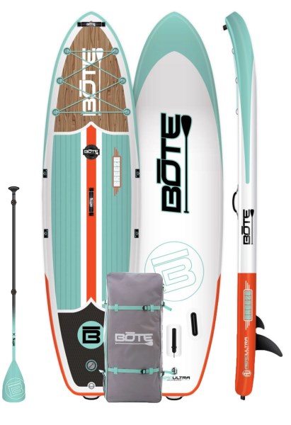 Bote Breeze Aero Inflatable Paddle Board 10 8 - Classic Teak | Classic Teak | 10 8 Sports Basement