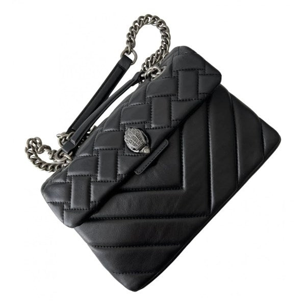 Kurt Geiger London Kensington Quilted Leather Shoulder Bag - Black