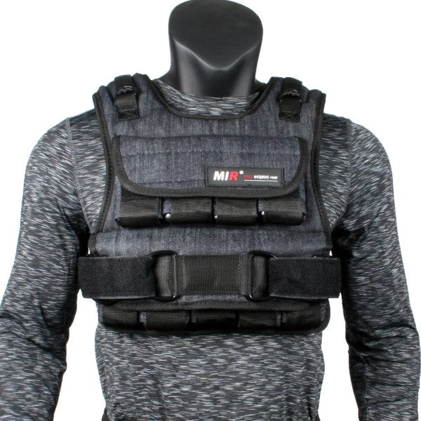 Mir Air Flow Weighted Vest with Zipper Option 20lbs - 60lbs (60lbs, Standard)