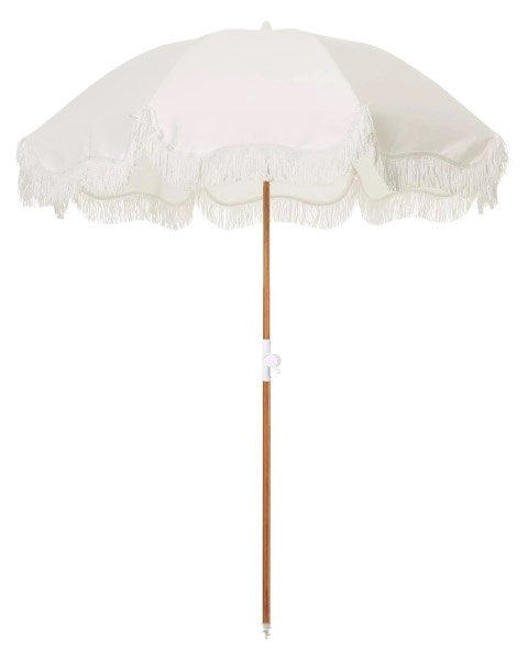 Business & Pleasure Co - Holiday Beach Umbrella - Antique White