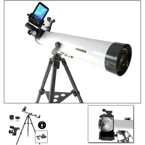 Cassini 800mm x 80mm Reflector Telescope & Smartphone Adapter