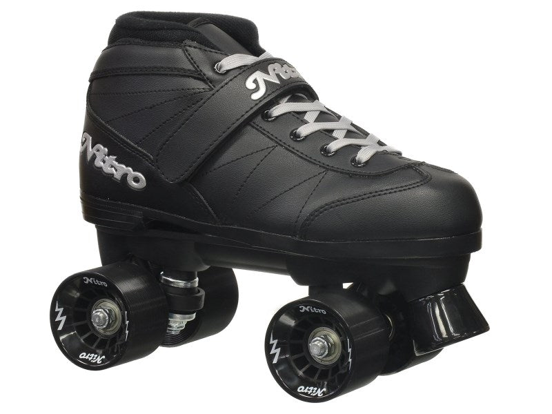 Epic Super Nitro Black Quad Speed Roller Skates - Size 9