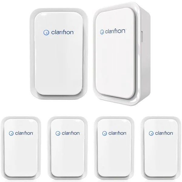 Clarifion Negative Ion Generator, 6 Units Filterless Mobile Ionizer Air Purifiers, White