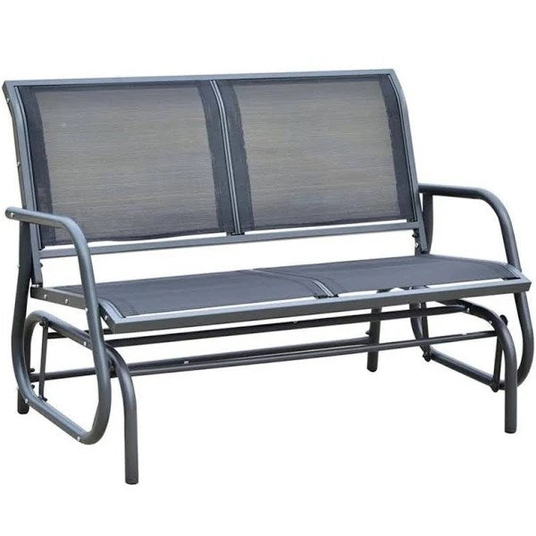 Outsunny 48 Freestanding Patio Glider Bench - Dark Gray