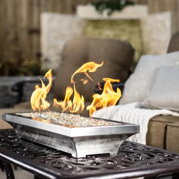 Lavelle 24 Table-Top Natural Gas Fire Pit - Stainless Steel - ALP-FPP-LAV-SS-24 Lakeview Patio Furniture