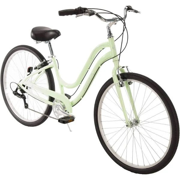 Huffy 27.5 Parkside Womens 7-Speed Comfort Bike with Perfect Fit Frame, Mint