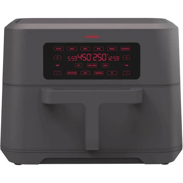 CRUXGG 6-in-1 9qt Air Fryer with Trizone Technology - Smoke Gray