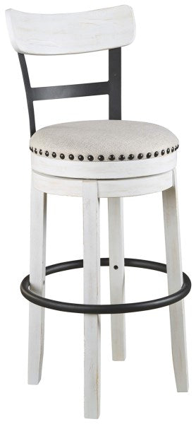 Ashley Valebeck White Swivel Barstool
