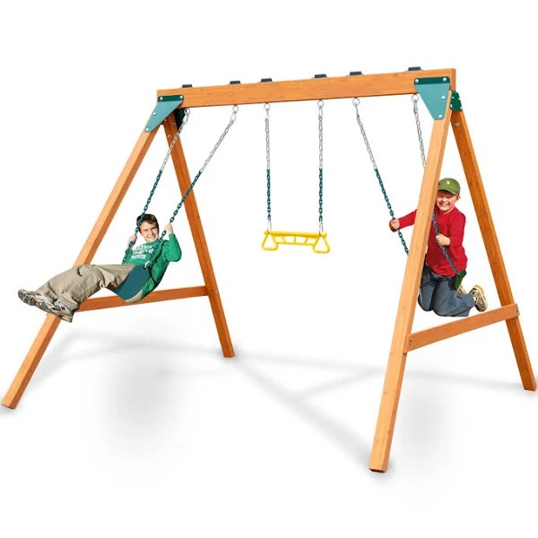 Gorilla Playsets Easy to Assemble Wooden Swing Set, 01-1104