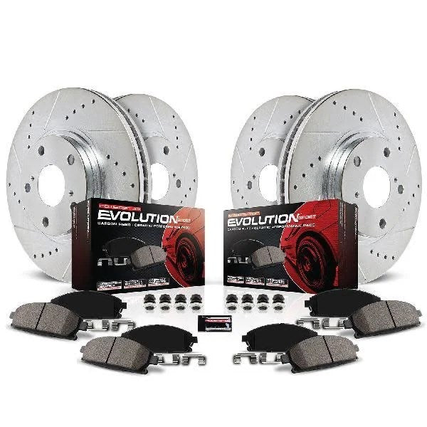 Power Stop - Front and Rear Z23 Evolution Sport Brake Kit with Calipers KC5482